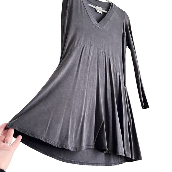 Anthropologie Dolan Left Coast V-Neck Long Sleeve Swing Pocket Dress in Grey, XS - Picture 8 of 13
